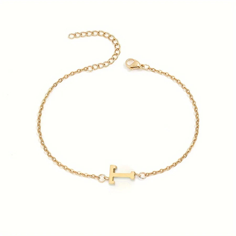 Custom Gold Letter Bracelet