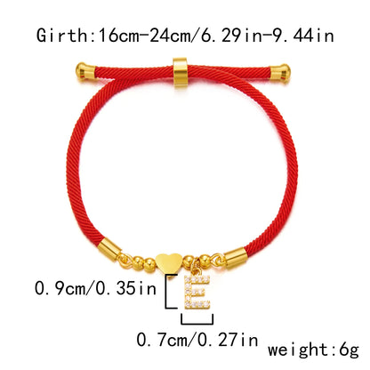 Custom Letter Rope Bracelet