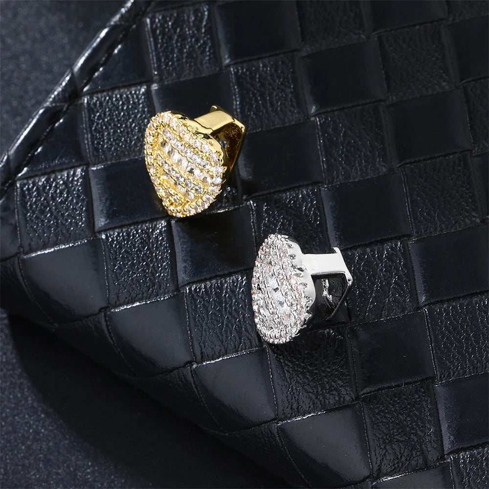 Luxe Iced Heart Tooth Grillz