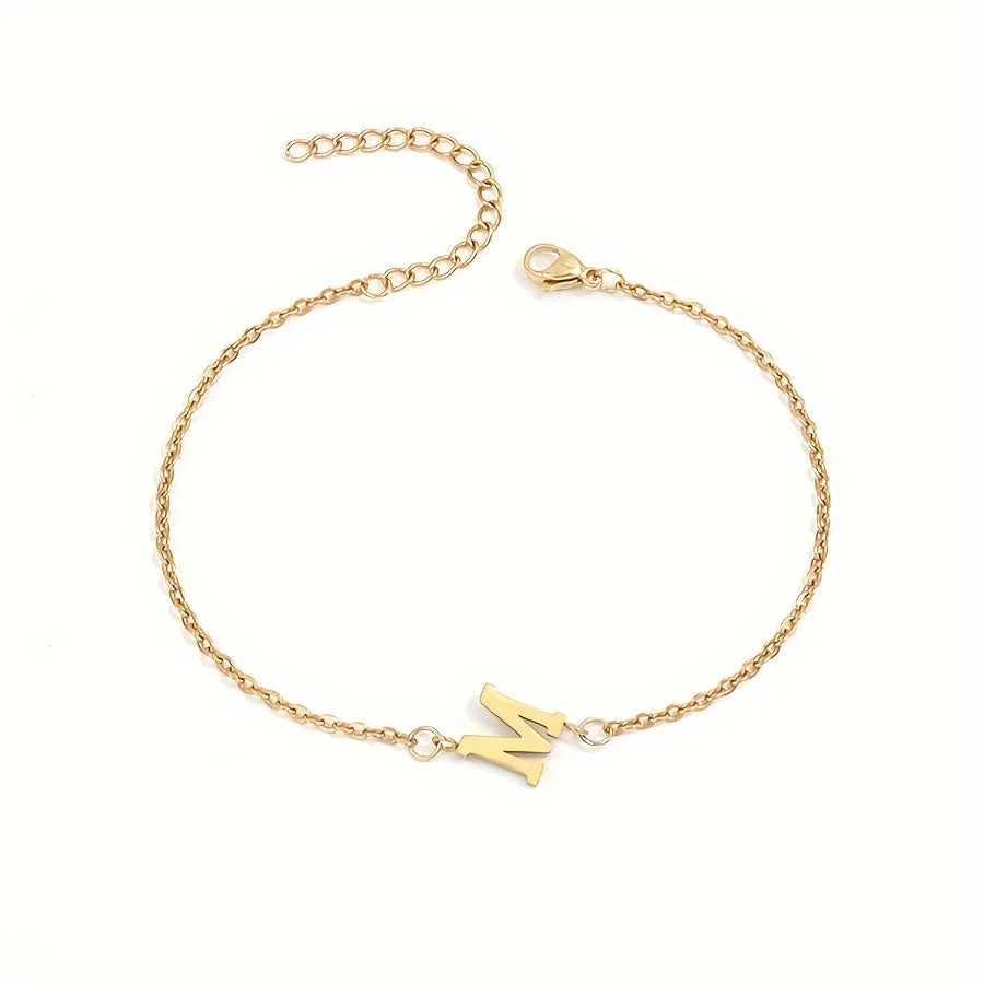 Custom Gold Letter Bracelet