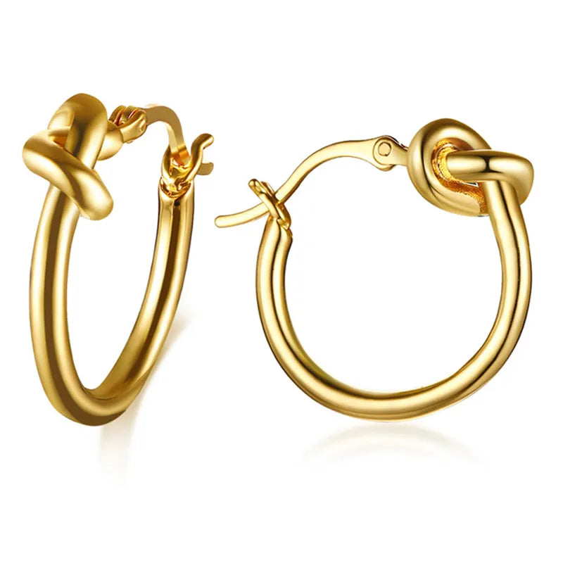 KNOT HOOP EARRING
