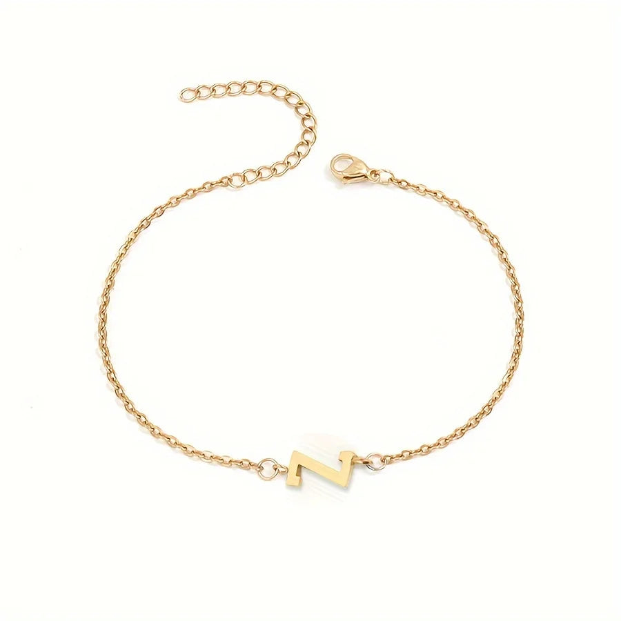 Custom Gold Letter Bracelet