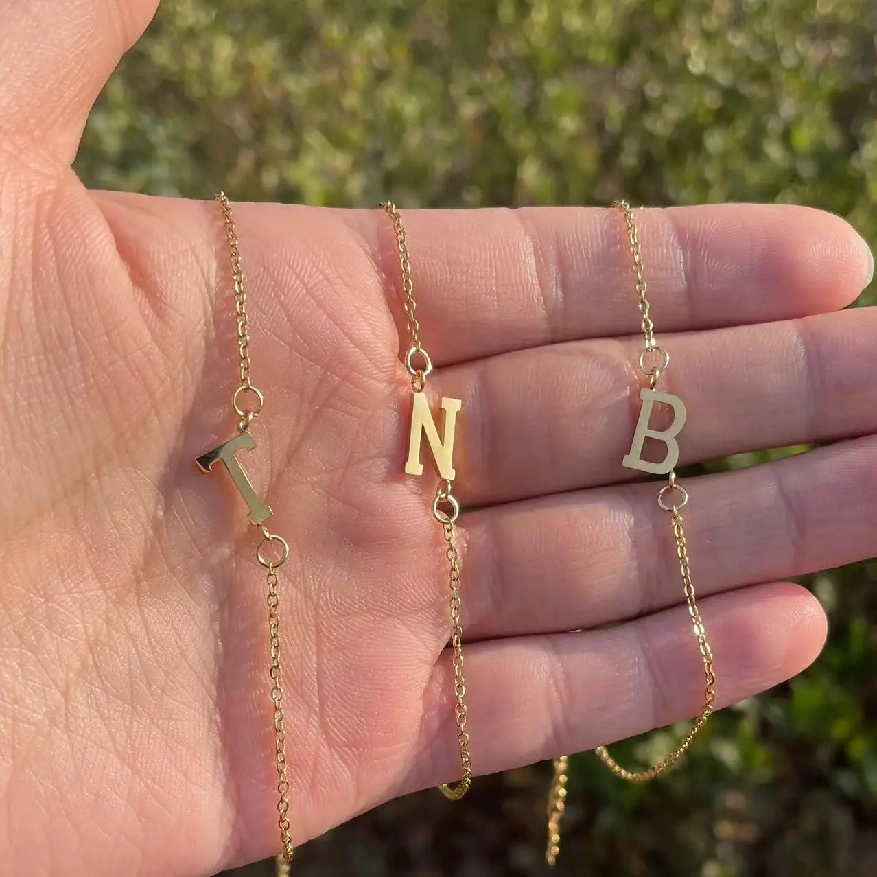Custom Gold Letter Bracelet