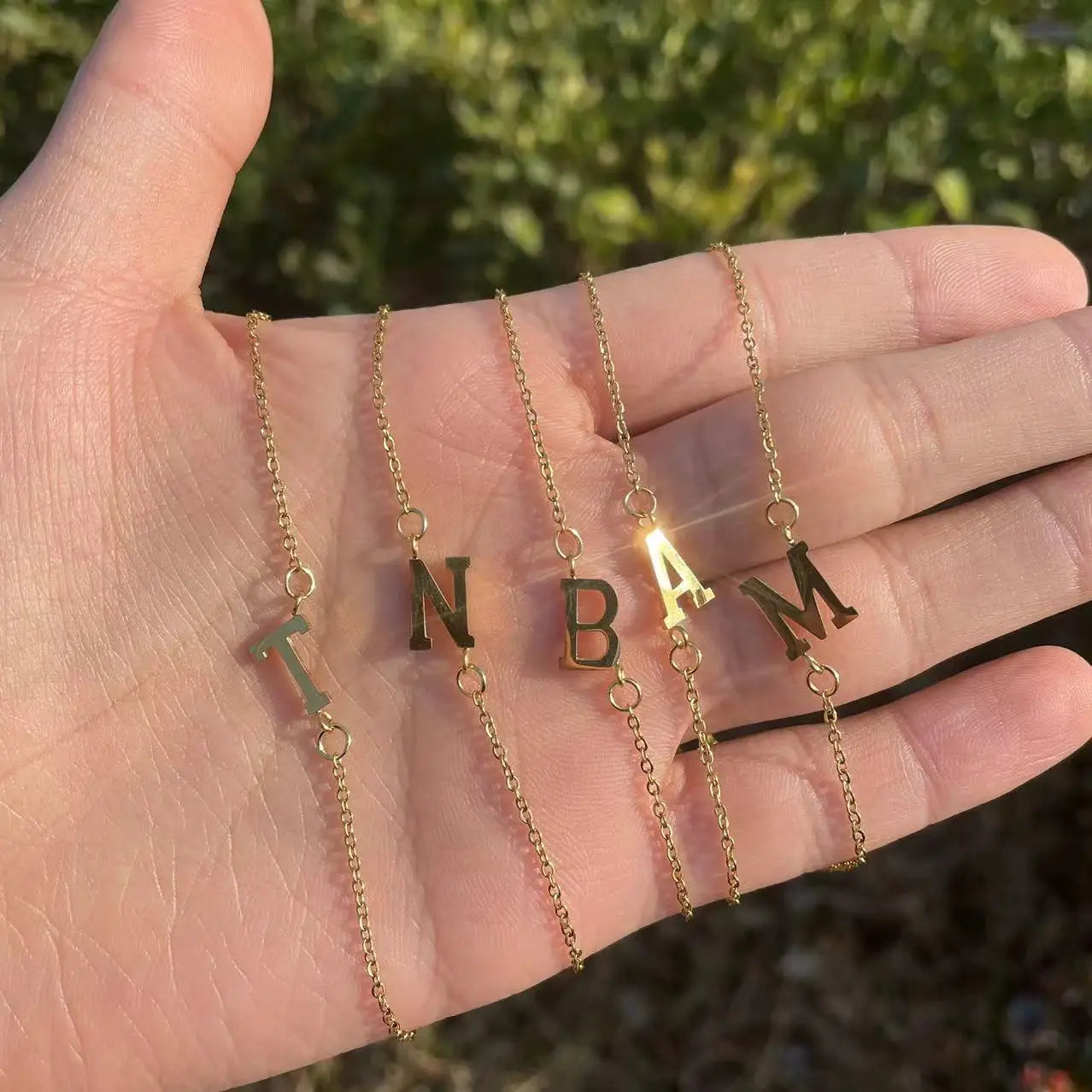 Custom Gold Letter Bracelet