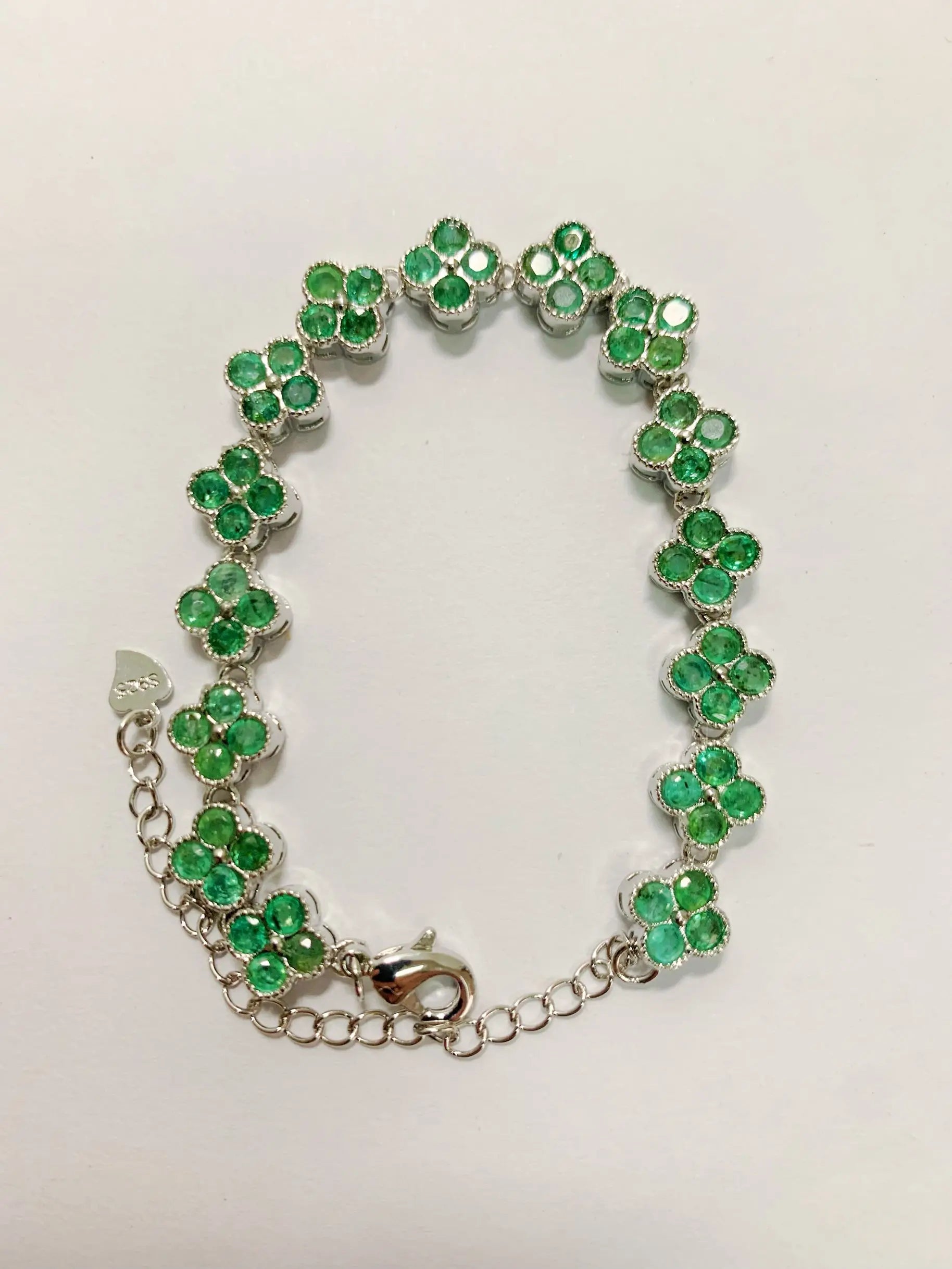 Emerald Flower Bracelet