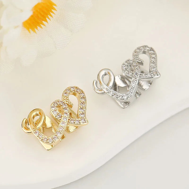 Iced Double Heart Tooth Grillz