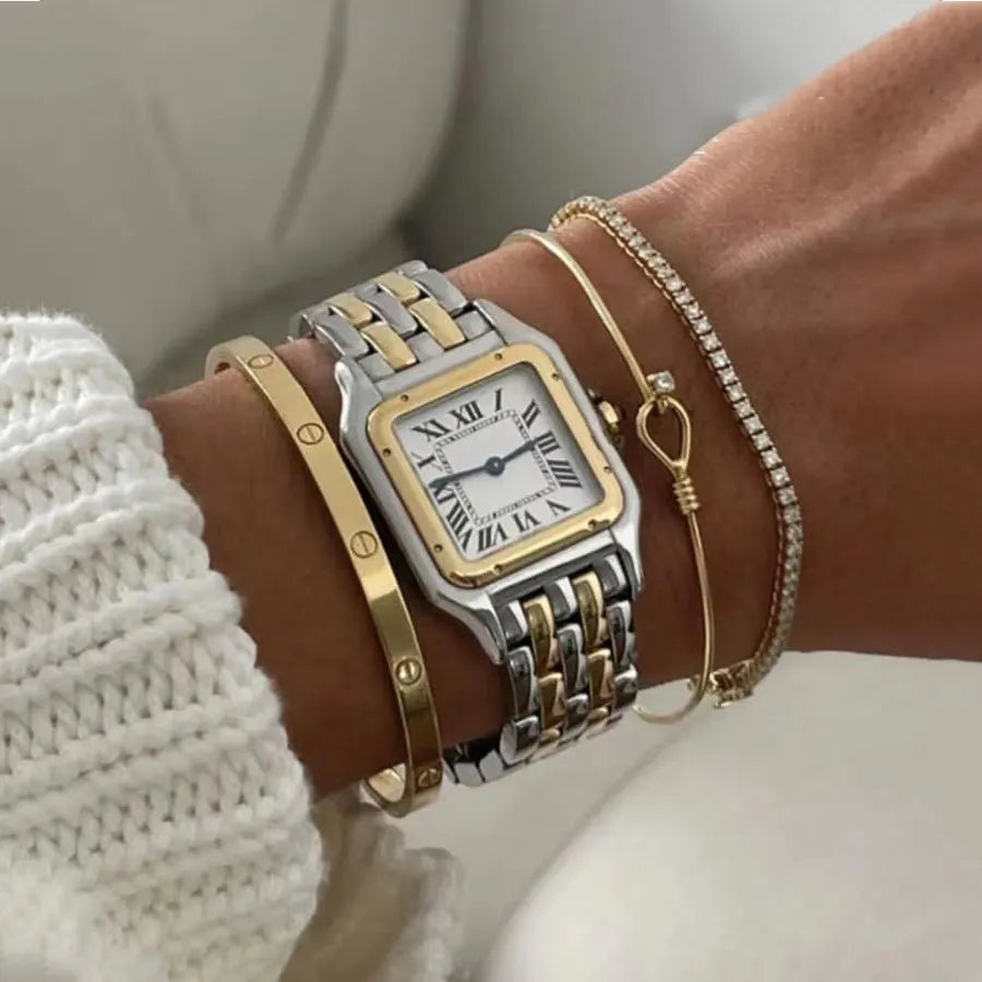ELEGANT WATCH SILVER/GOLD