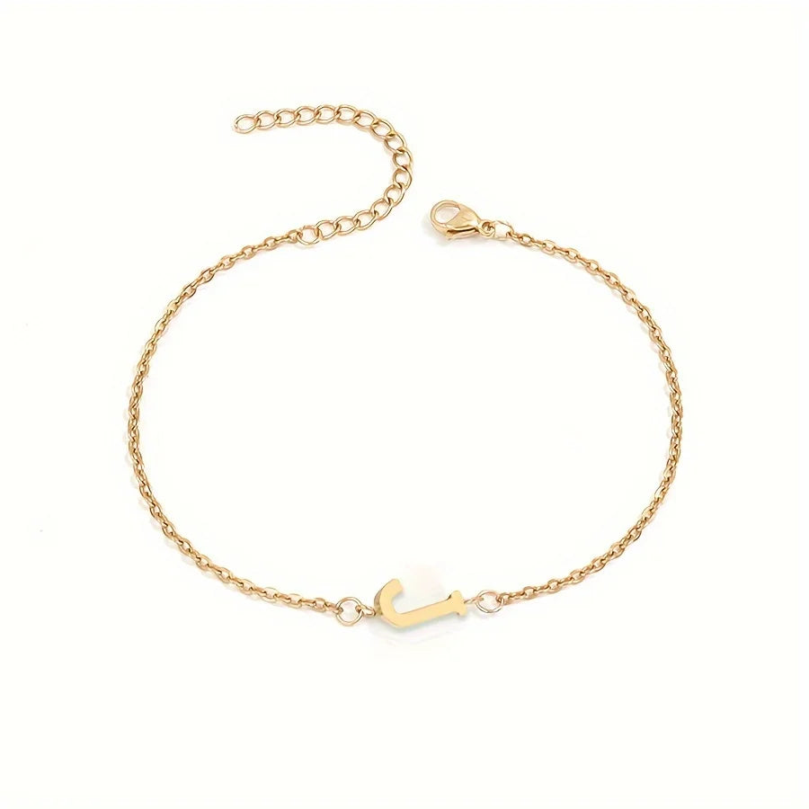 Custom Gold Letter Bracelet