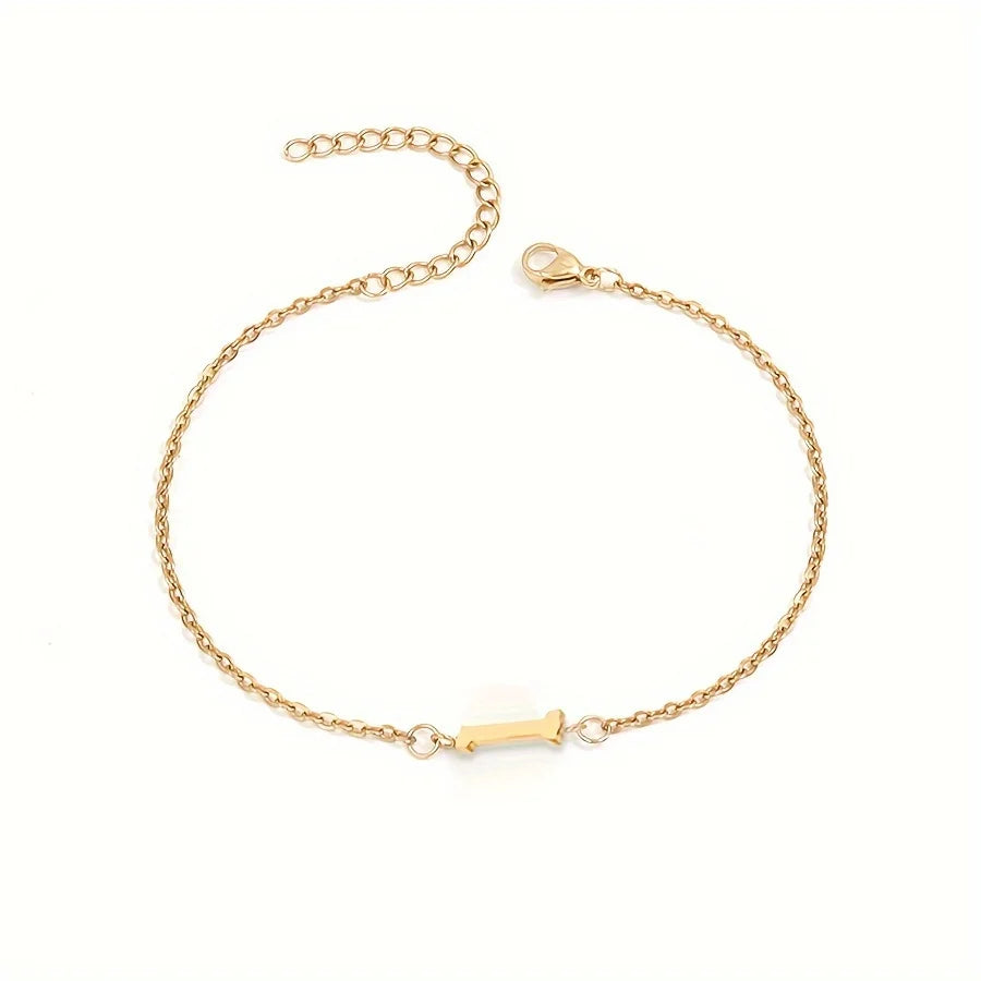 Custom Gold Letter Bracelet