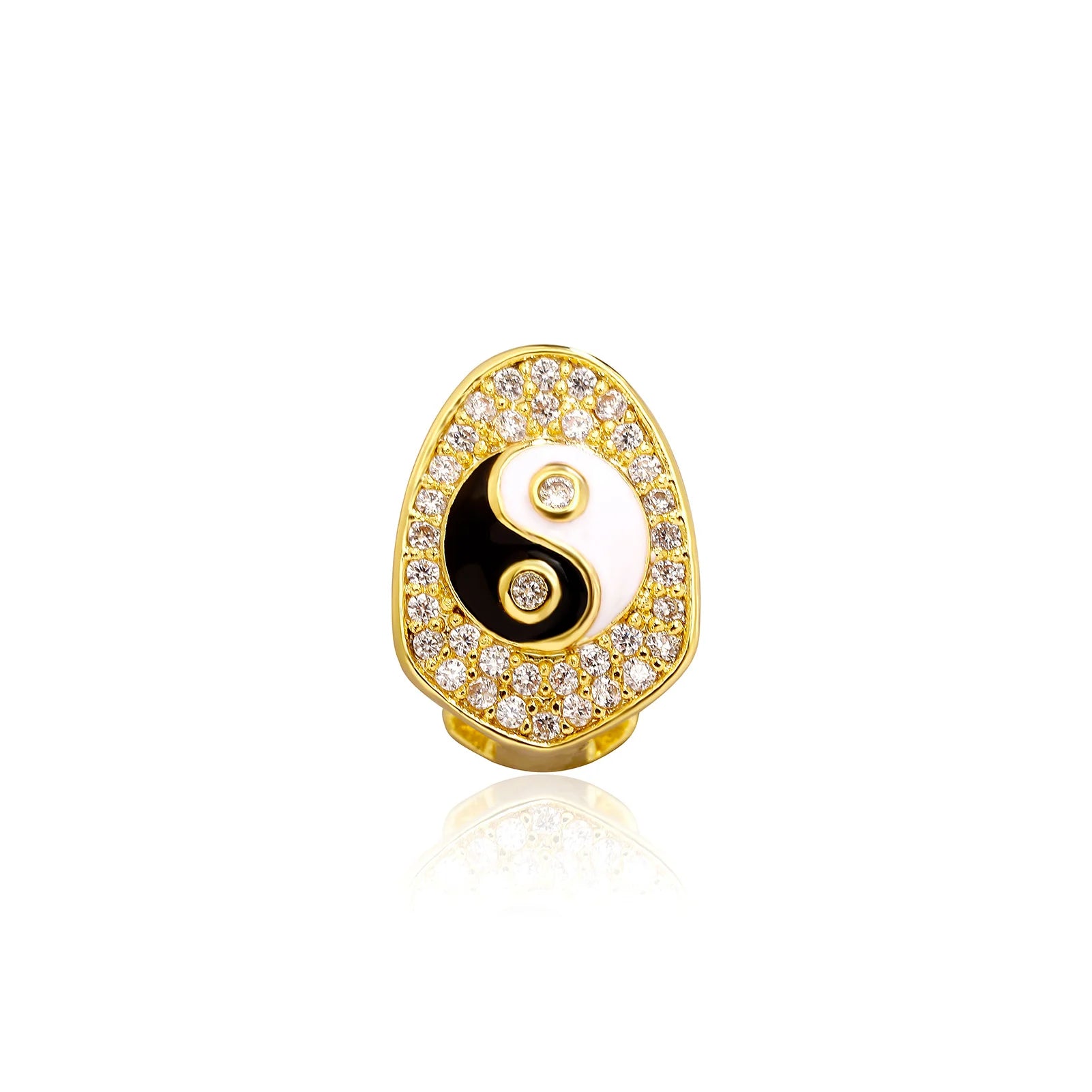 Iced Yin Yang Tooth Grillz