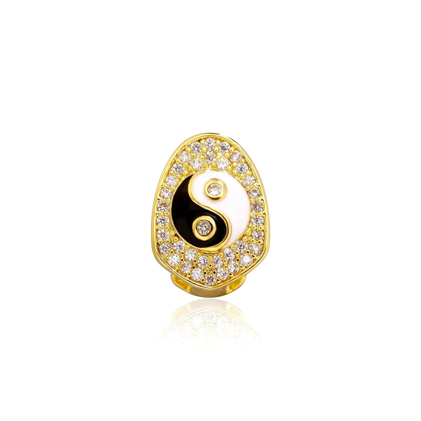Iced Yin Yang Tooth Grillz