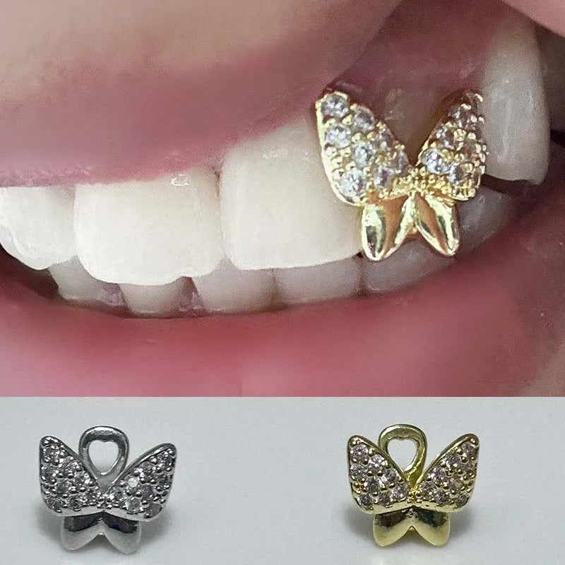 Iced Butterfly Tooth Grillz