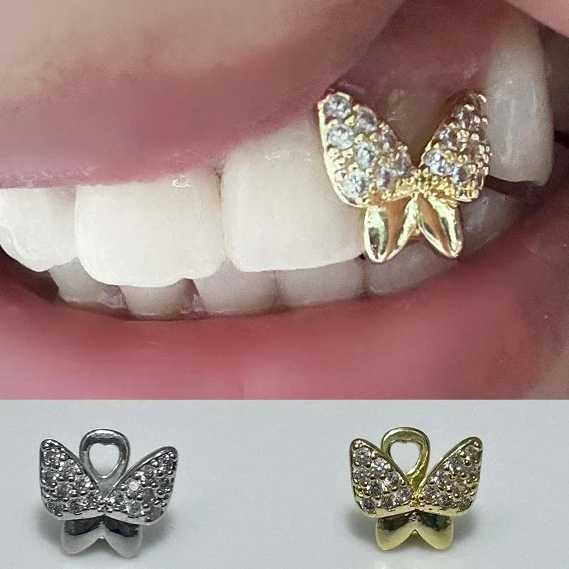 Iced Butterfly Tooth Grillz