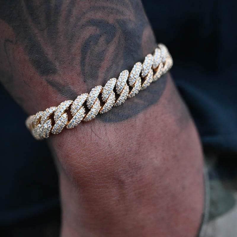 8.5mm Diamond Cuban Bracelet