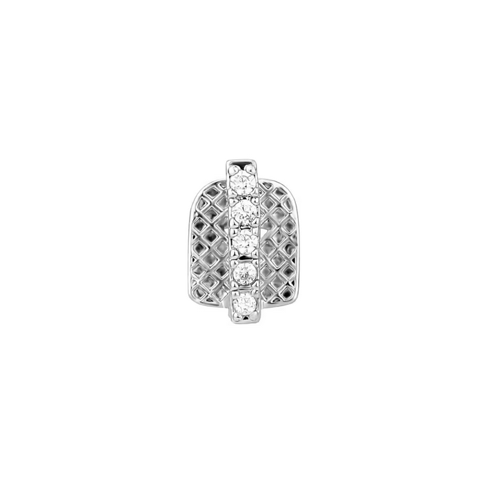 Iced Vertical Line Tooth Grillz