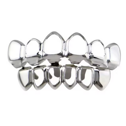 Plated Hollow Tooth Full Set Grillz