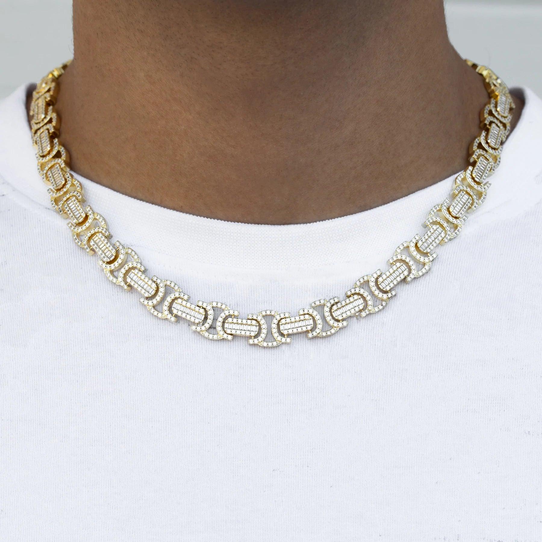 13mm Diamond Byzantine Chain
