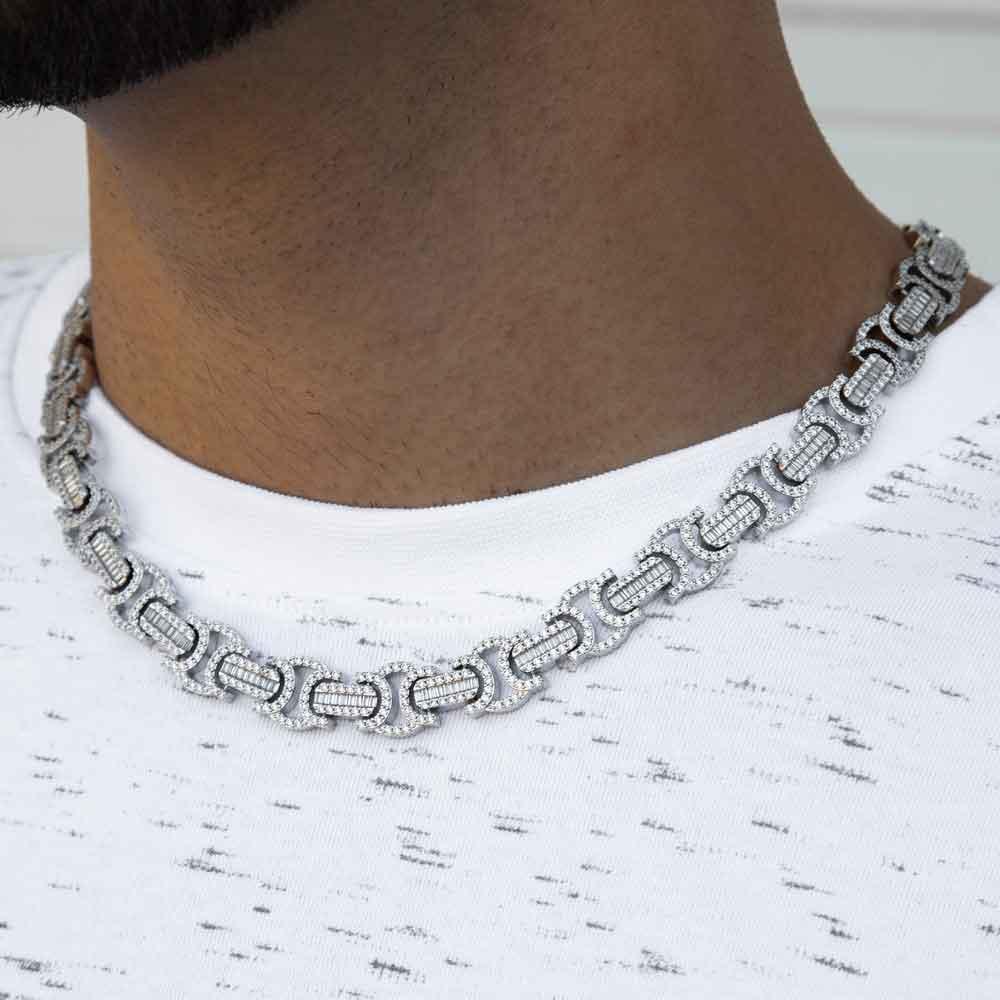 13mm Diamond Byzantine Chain