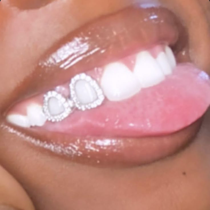 Iced Dual Hollow Tooth Grillz