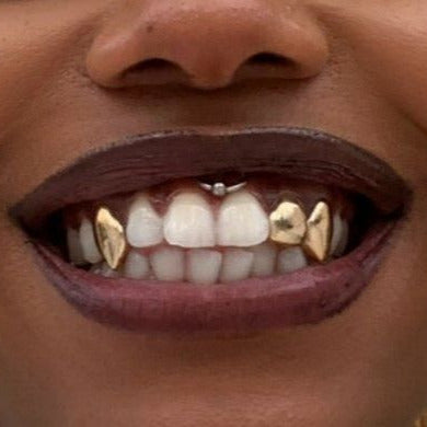 Plated Dual Tooth Set Grillz Canines