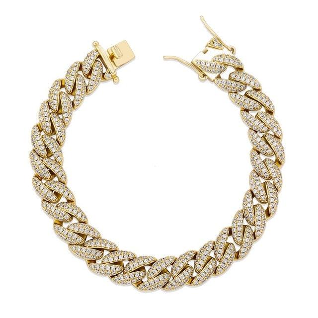 8.5mm Diamond Cuban Bracelet