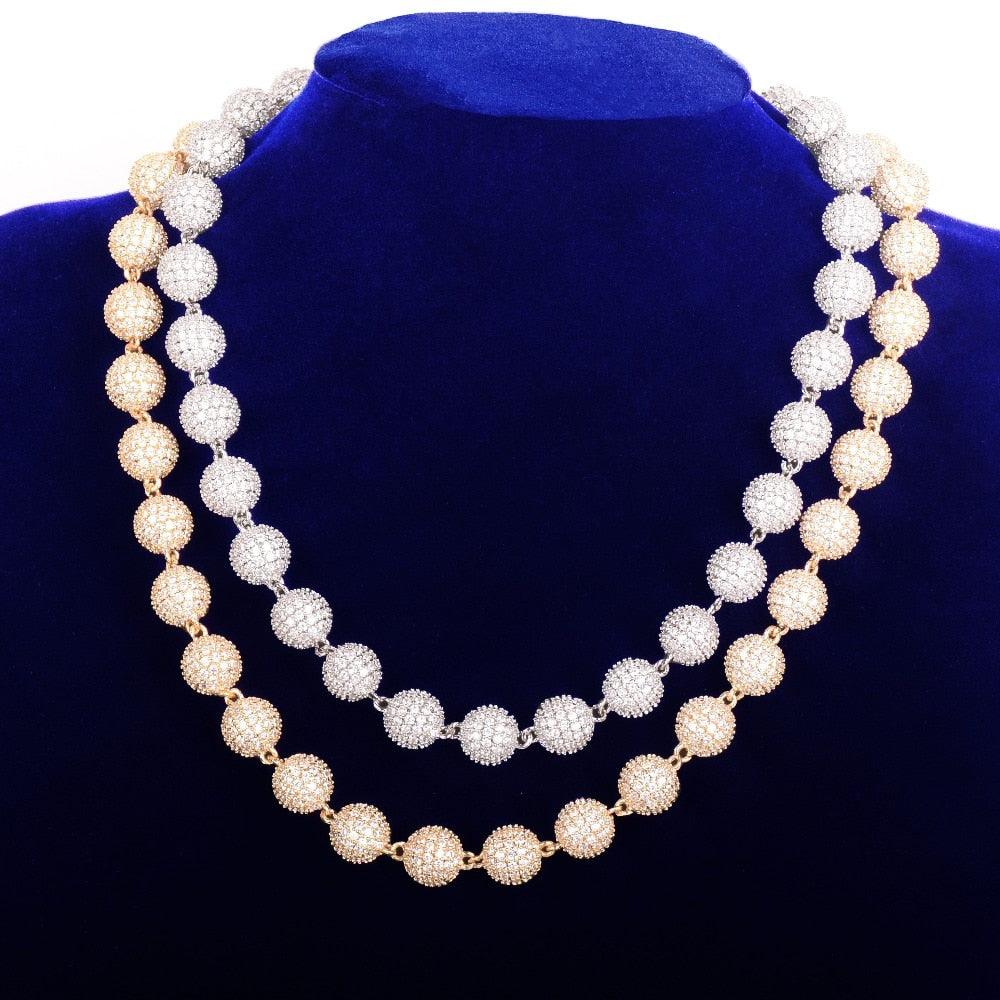 10mm Iced Ball Necklace