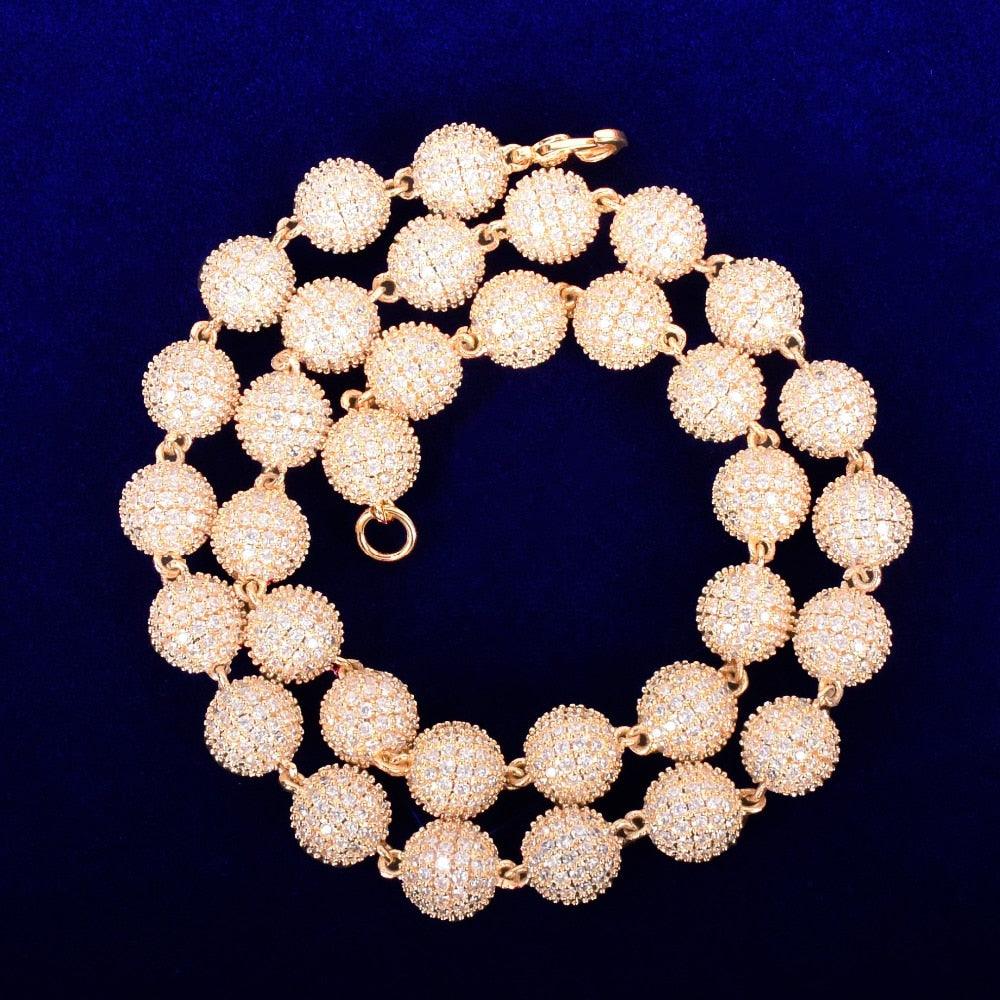 10mm Iced Ball Necklace