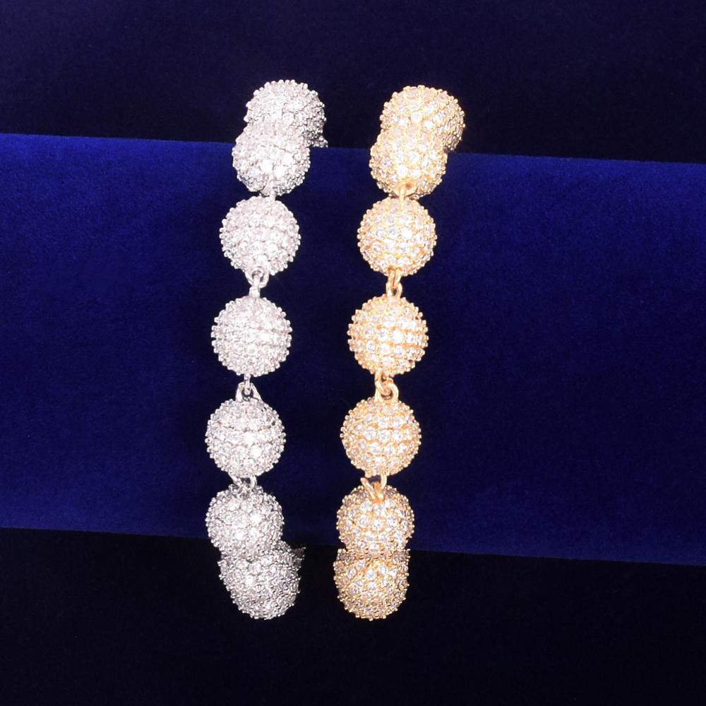 10mm Iced Ball Bracelet