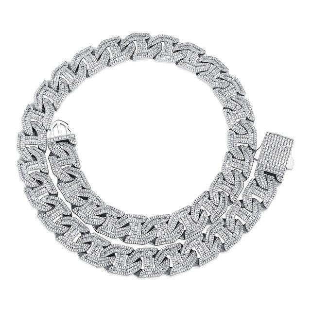 16mm Baguette Chain Link Necklace