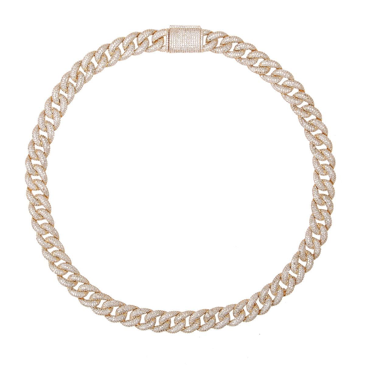 14mm Diamond Miami Cuban Link Chain