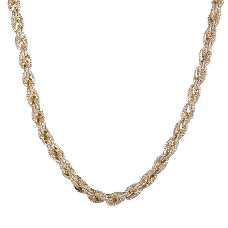 8mm Iced Out Rope Chain