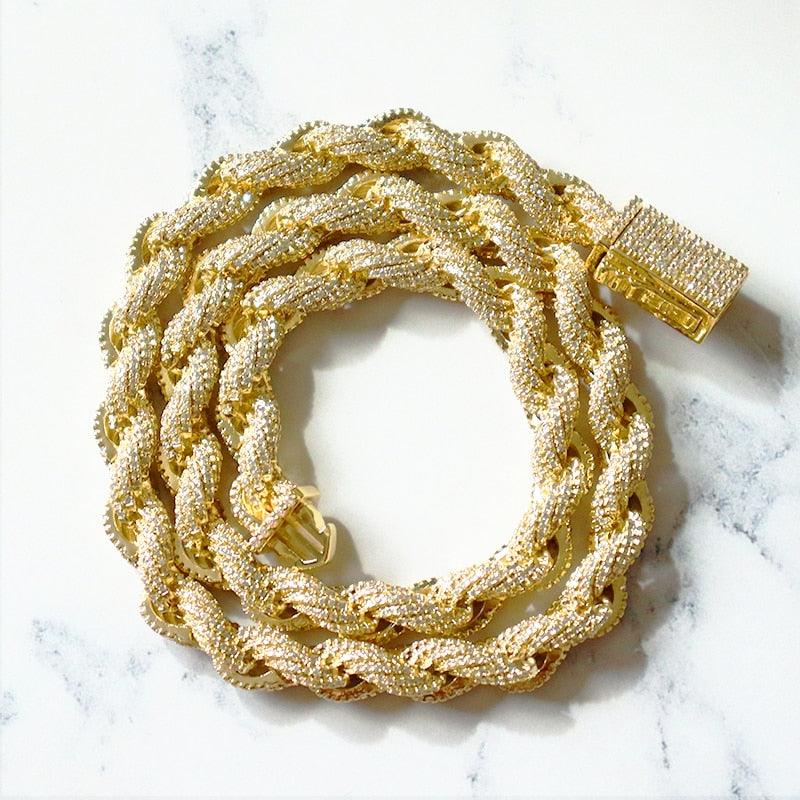 8mm Iced Out Rope Chain