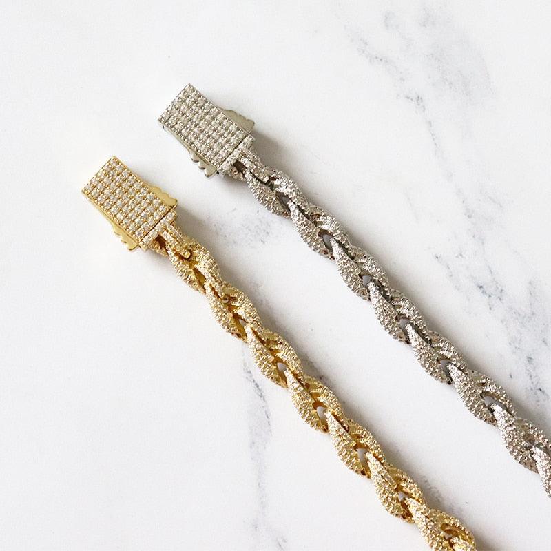 8mm Iced Out Rope Chain